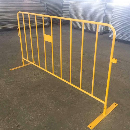 Heavy Outdoor Galvanized Steel Crowd Control Barriers with Both Flat Feet