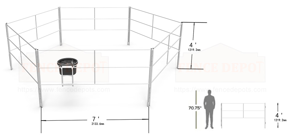 Portable Horse Fence Panels Product Size