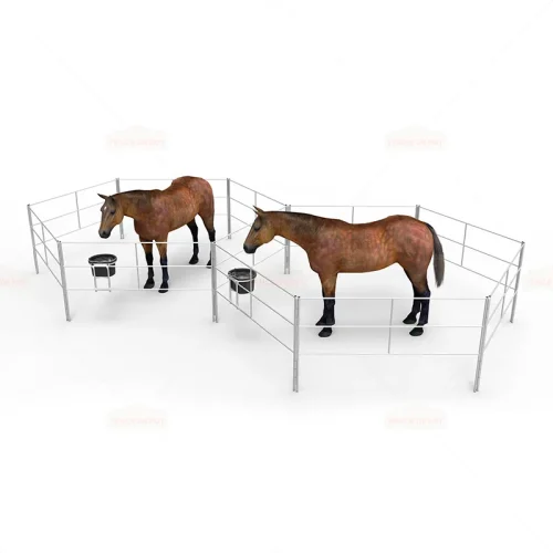 Portable Horse Panels, White no Climb Aluminum Horse Fence Panels