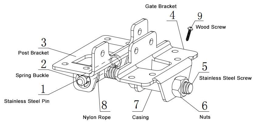 Adjustable Self-Closing Gate Hinges product details