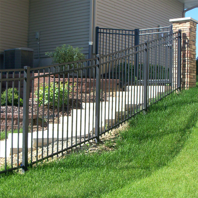 Flat Bottom 2-Rail Ornamental Aluminum fencing