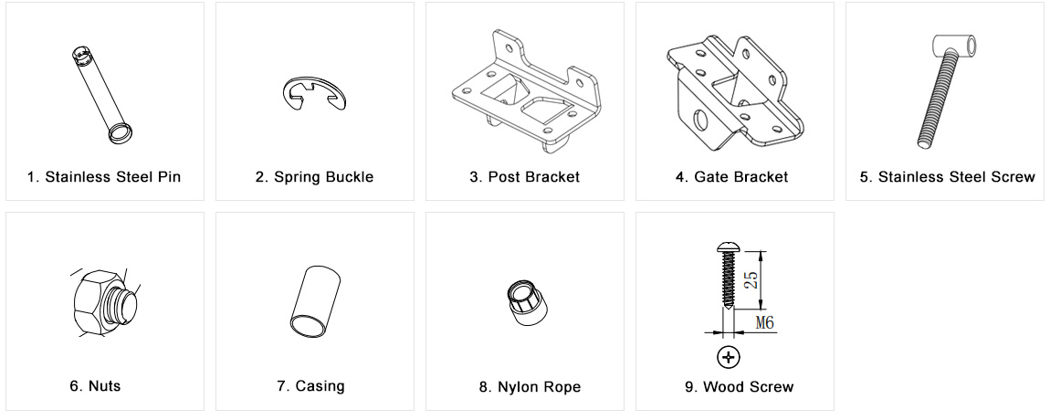 Adjustable Self-Closing Gate Hinges product details