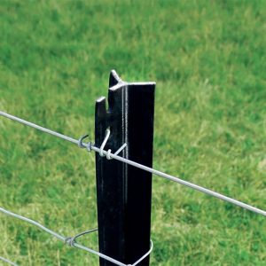 Y post for fastening barbed wire