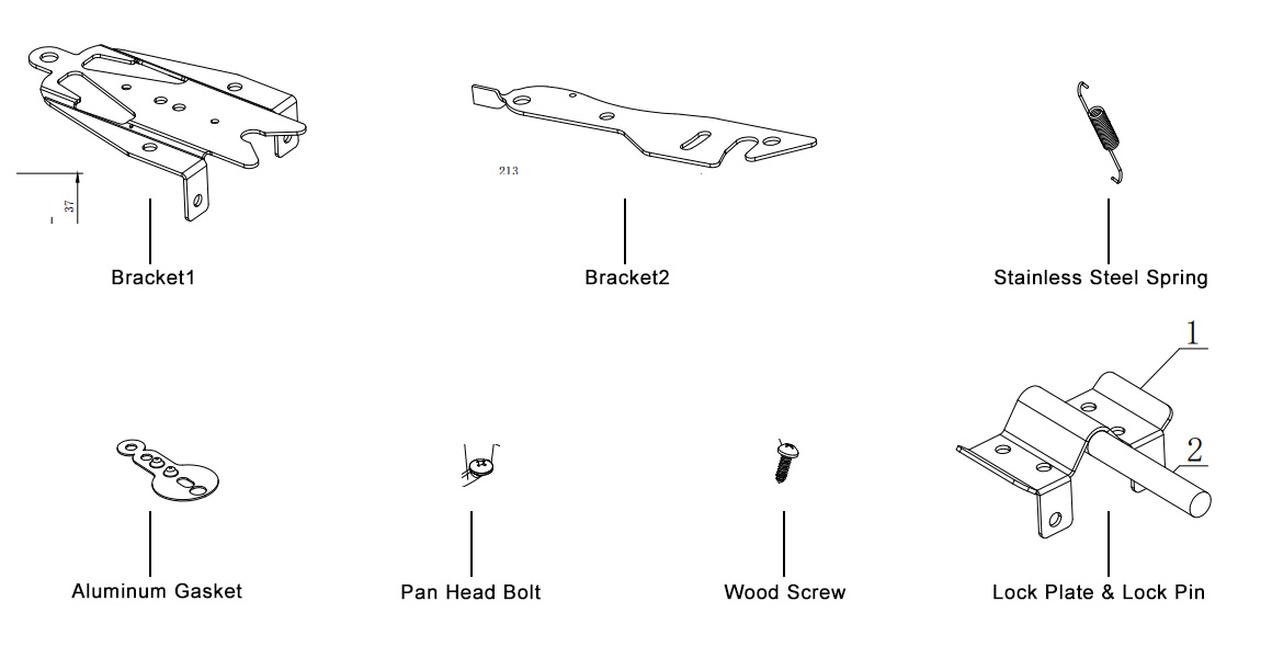 Stainless Steel Gate Latches Hardware Product Accessories