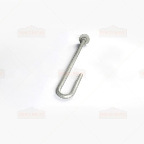 Ring Through Post Gudgeon - 130mm Return - Galvanised