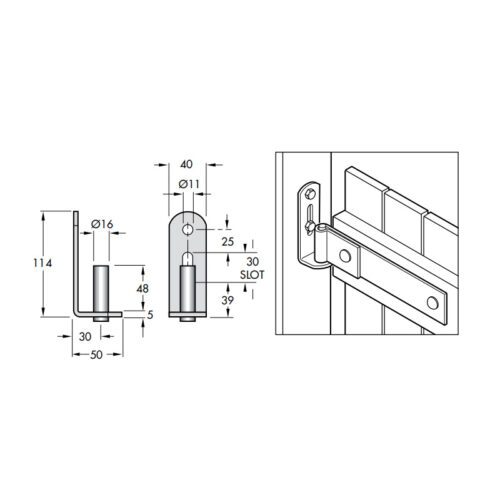 Long Plate Gudgeon product details