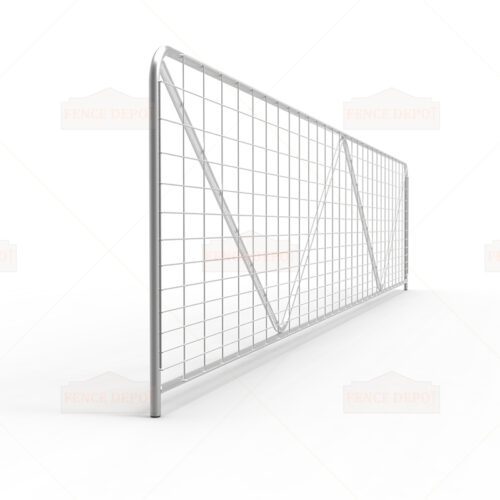 20ft W-Stay Metal Gradient Mesh Infill Farm Gate