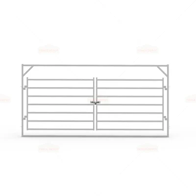 Cattle Rail Double Gates In Frame 4450mm（17.5ft）x 2200mm（7.2ft）