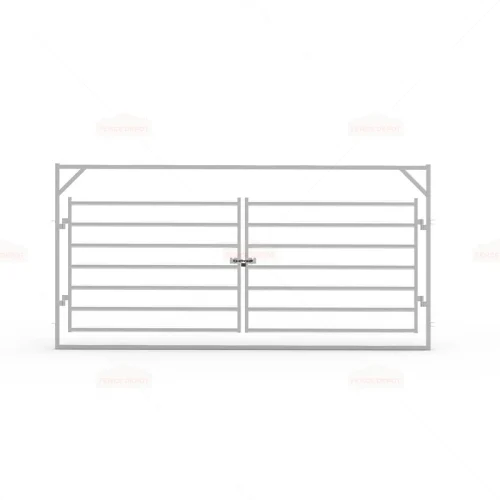 Cattle Rail Double Gates In Frame 4450mm（17.5ft）x 2200mm（7.2ft）