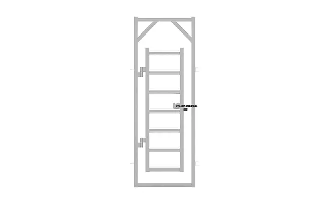 Cattle Rail Manway Gate