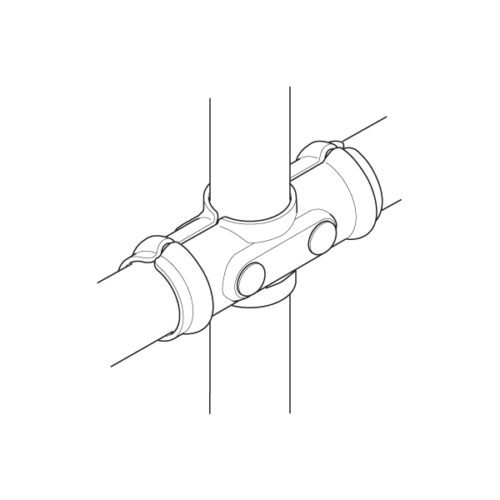 Fence Two Socket Cross Fittings