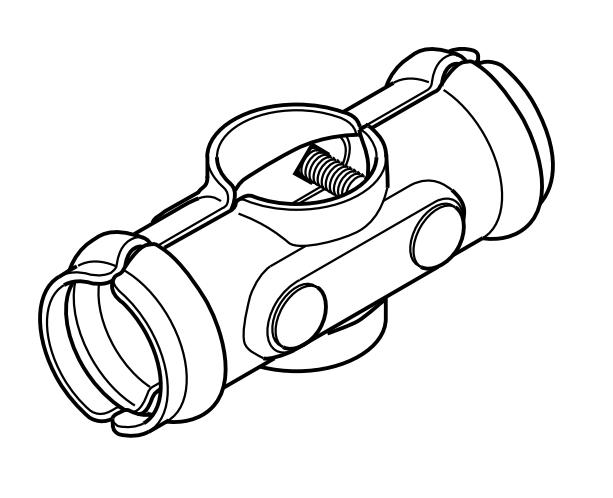 Fence Two Socket Cross Fittings Drawings