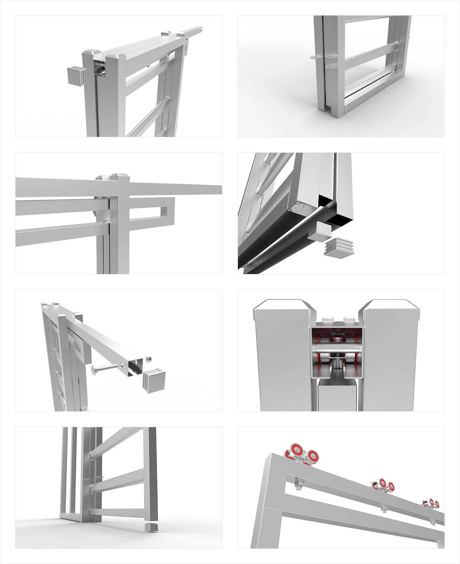 Metal Steel Sliding Cattle Rail Gates Details