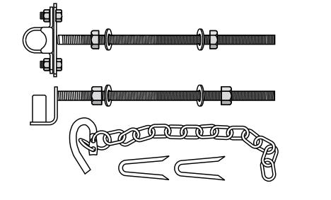 Farm Gate Bolt-Thru Hinge Set