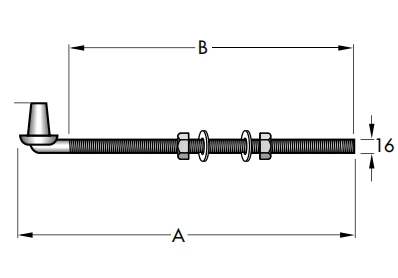 Adjustable Through Post Gudgeon Galvanized Specification