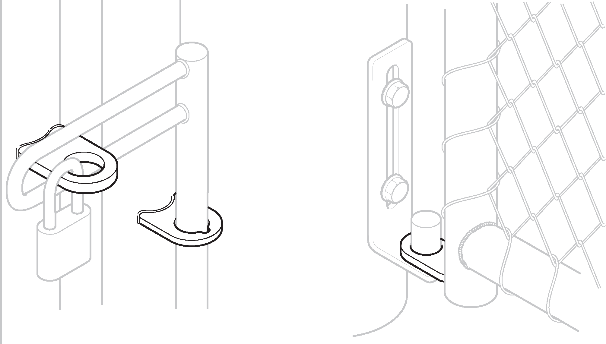 Fence Gate Drop Bolt Lug