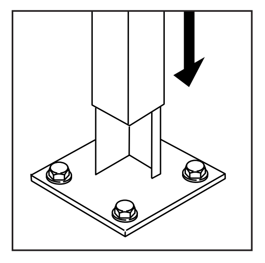 Square Strut Post Base Application Scenario