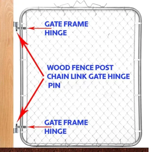 Wood Post Chain Link Hinge Pin