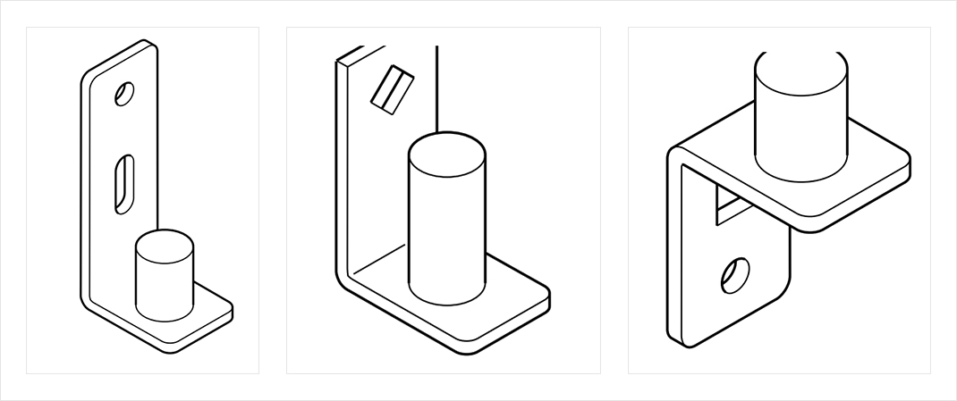 Gate Hinge Bolt-On Gudgeons Drawings