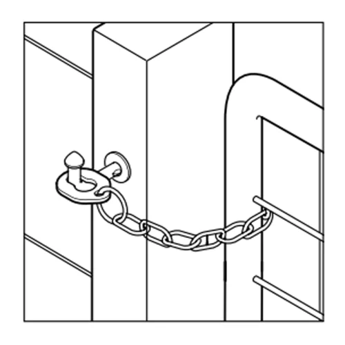 Concrete Post Ring Chain Latch