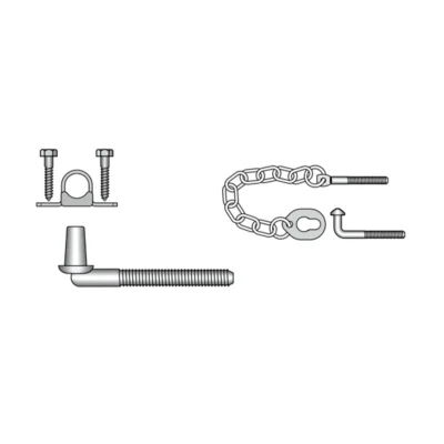 Galvanized Farm Gate Screw Hinge Set