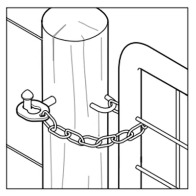 Farm Gate Screw-In Ring Chain Latch