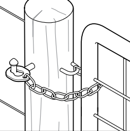 Farm Gate Screw-In Ring Chain Latch Usage Scenario