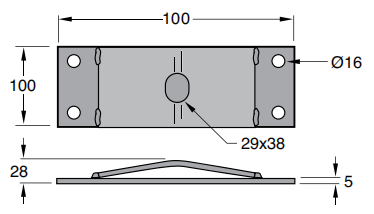 Farm Gate Slam Latch Striker Plate Specification