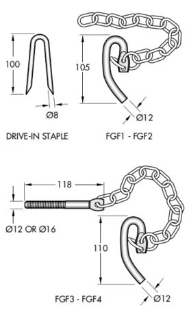 Farm Gate Staple And Latch Fastener Specification