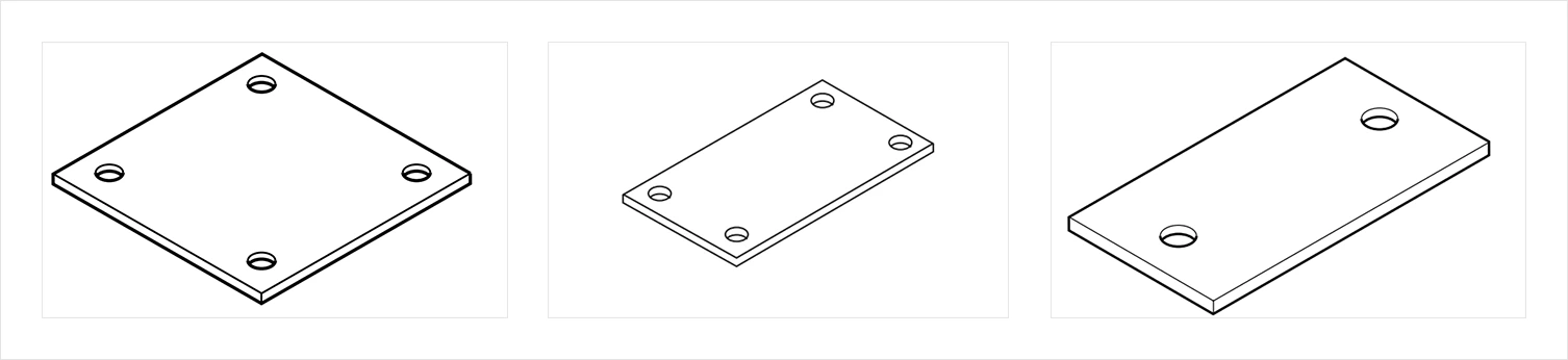 Fence Post Flange Base Plate Set