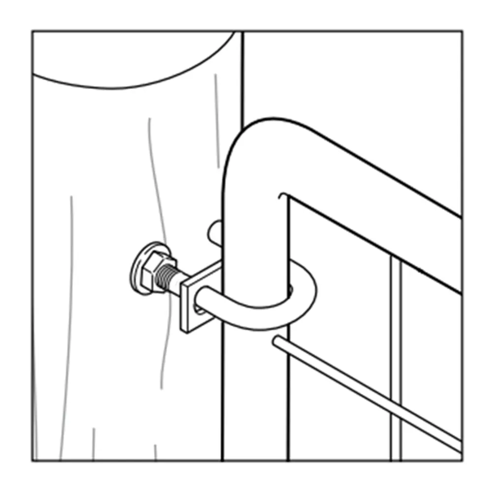 Locking Plate Ring Through Post Gudgeon