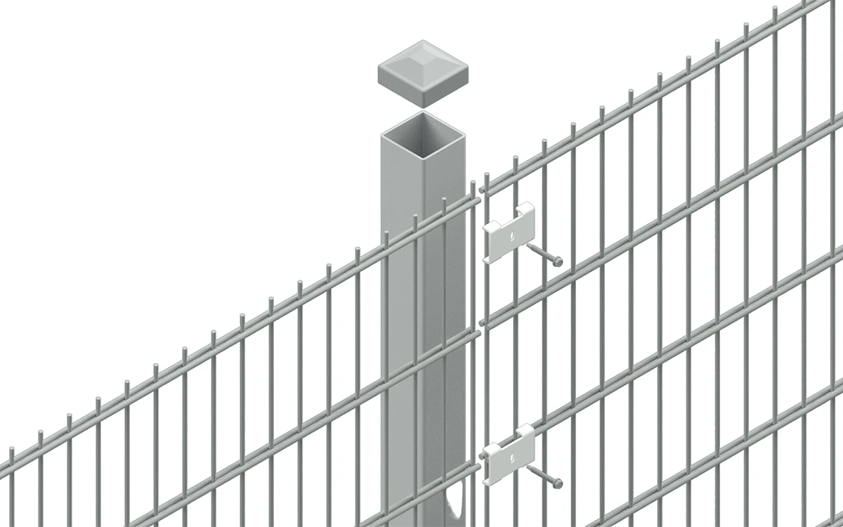 Welded Double Wire Mesh Fence Composition