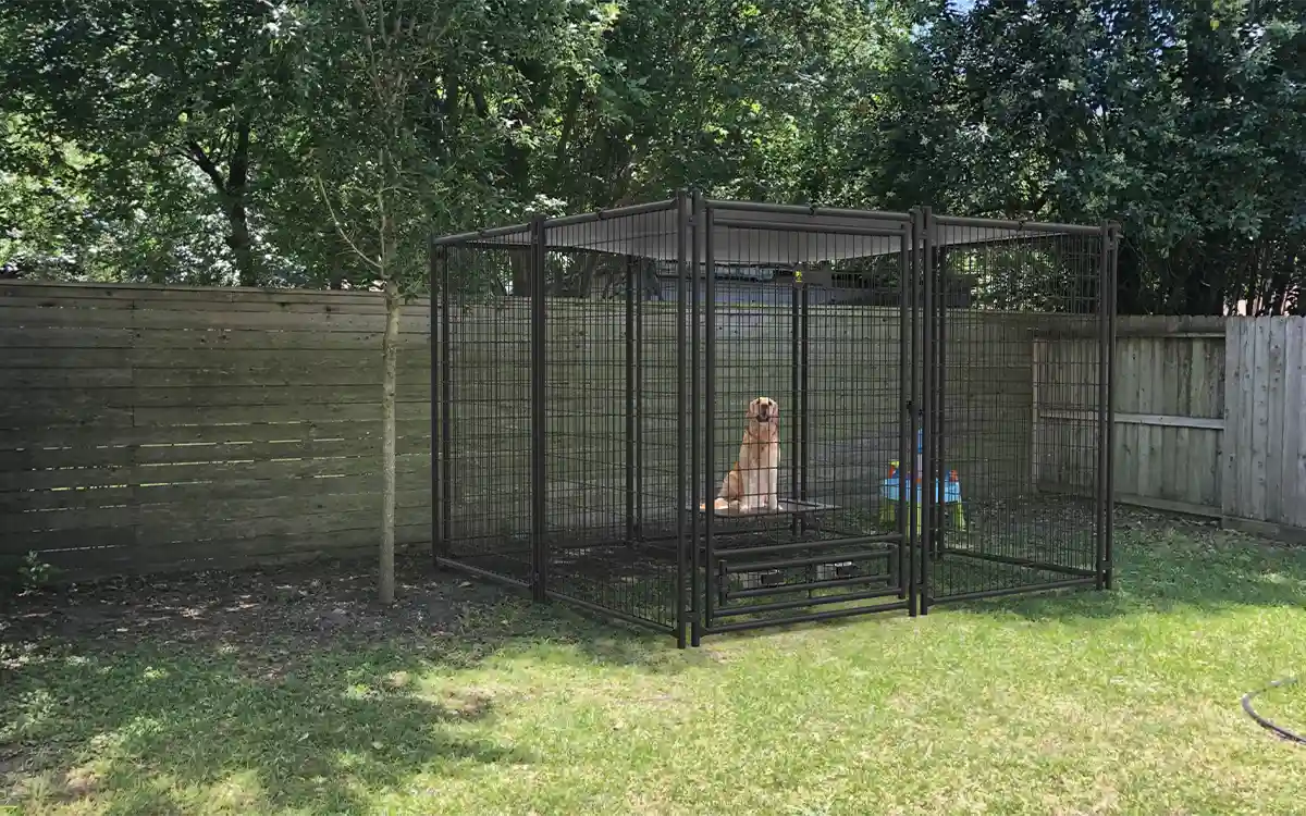 Black Mesh Welded Wire Dog Kennel Panel