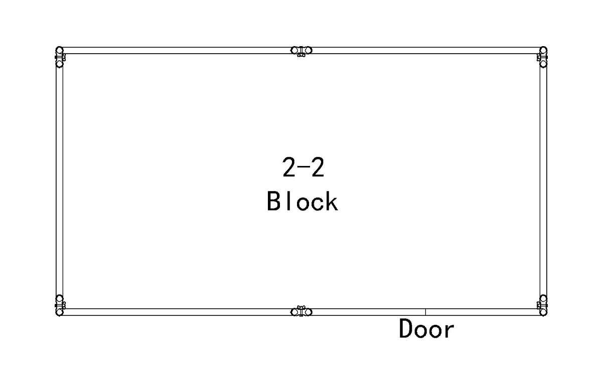 Dog Kennel Panel Combination-2-2-Block