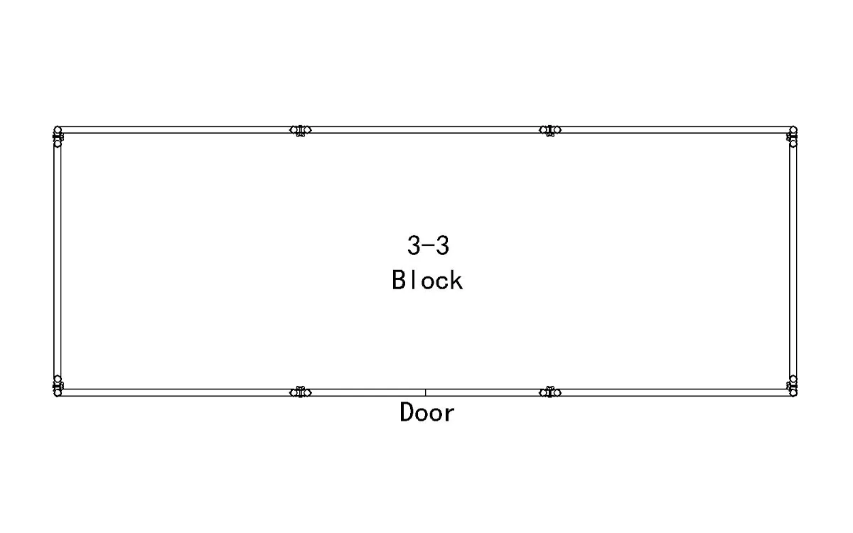 Dog Kennel Panel Combination-3-3-Block