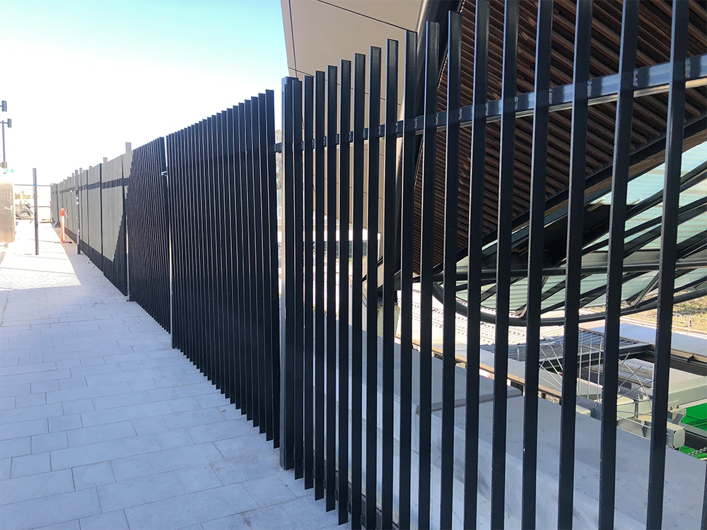 Steel Security Fences Surface Treatment-Vertical Slat Fencing